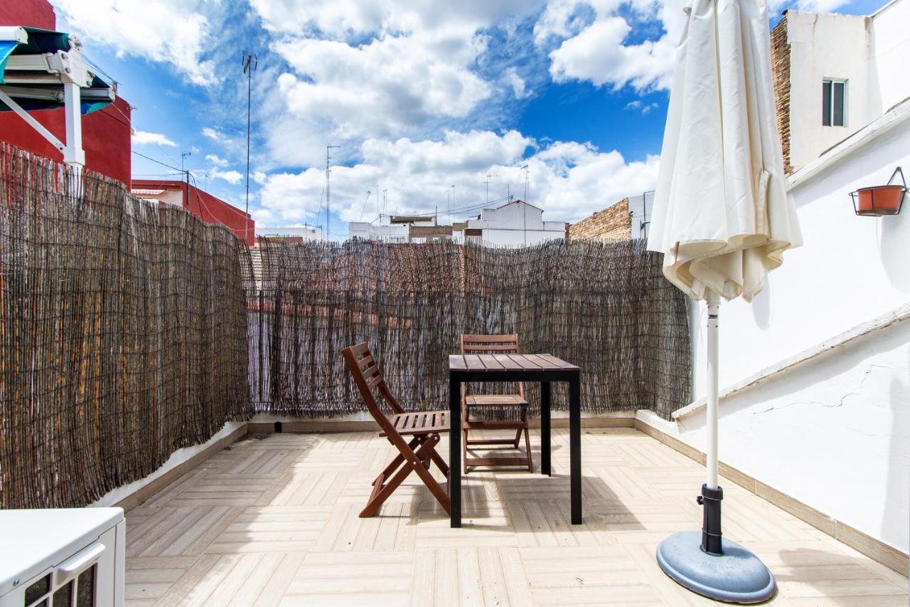 Estudio Para Parejas Con Terraza En La Playa Valencia Buitenkant foto